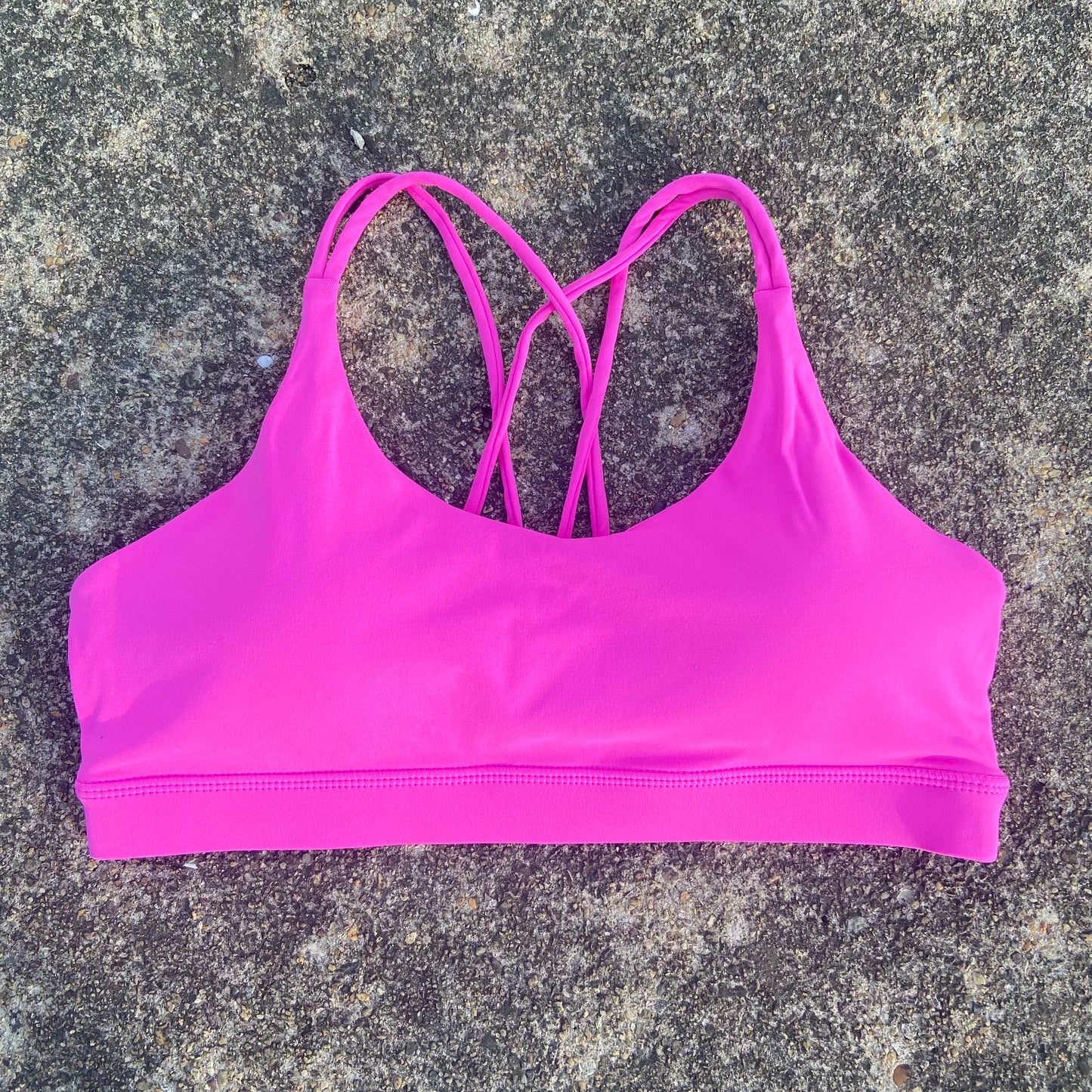 Solid Color Soft High Strength Women Cross Fitness Bra With Chest Pad