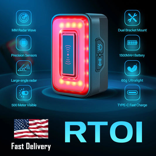 Cyclami Bicycle Tail Light Radar Warning Taillight With MillimeterWave Detection