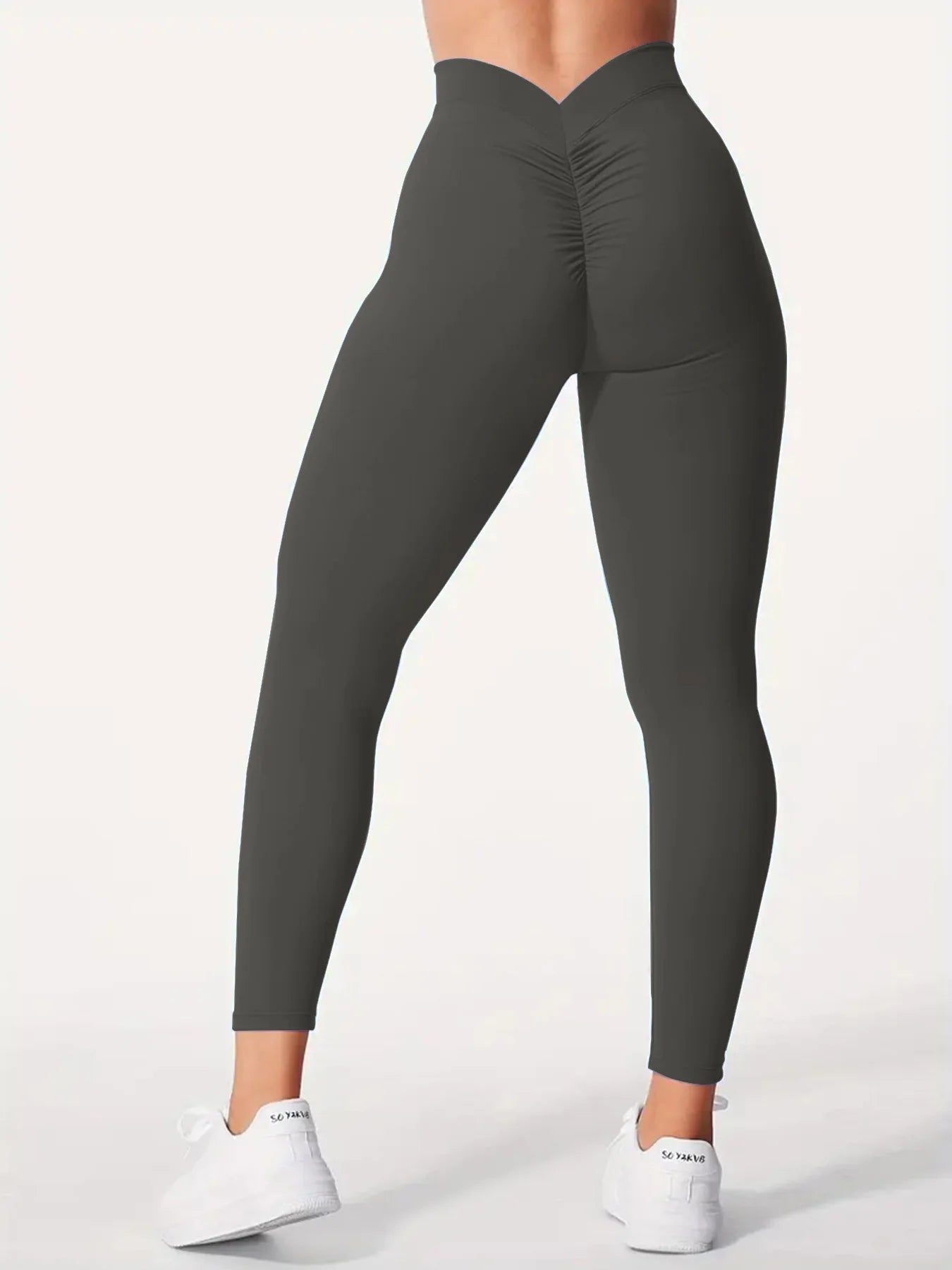 Women's Cross-Over High-Waist Leggings With V-Shaped Fit