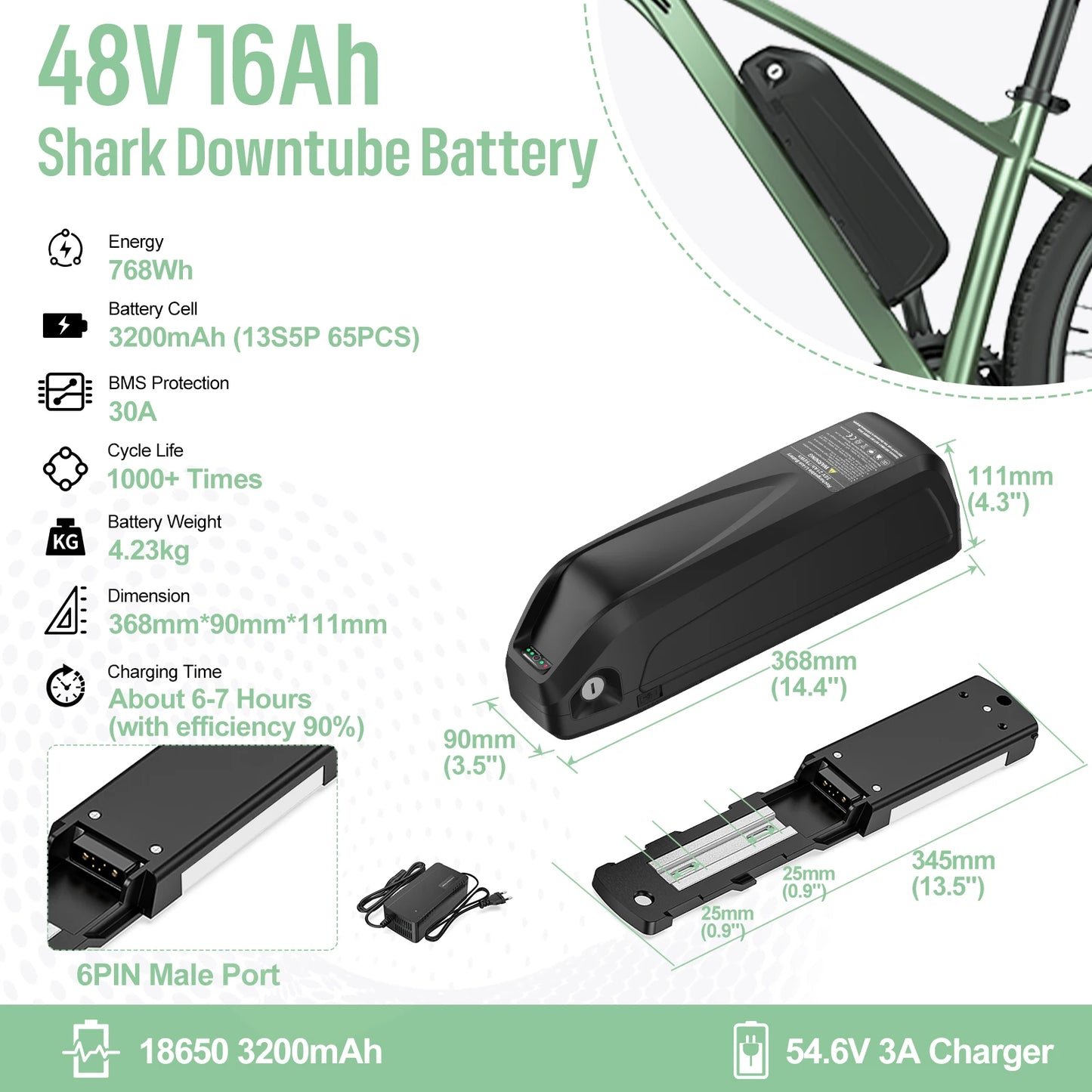 Original Ebike Battery 52V 48V 36V Hailong 18650 21700 Pack For Bafang Tongsheng