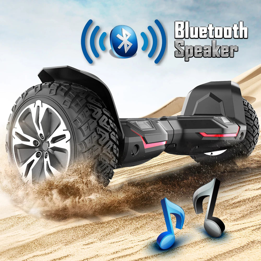 8.5 All Terrain Hoverboard With Bluetooth Speakers LED Lights UL2272 Certified