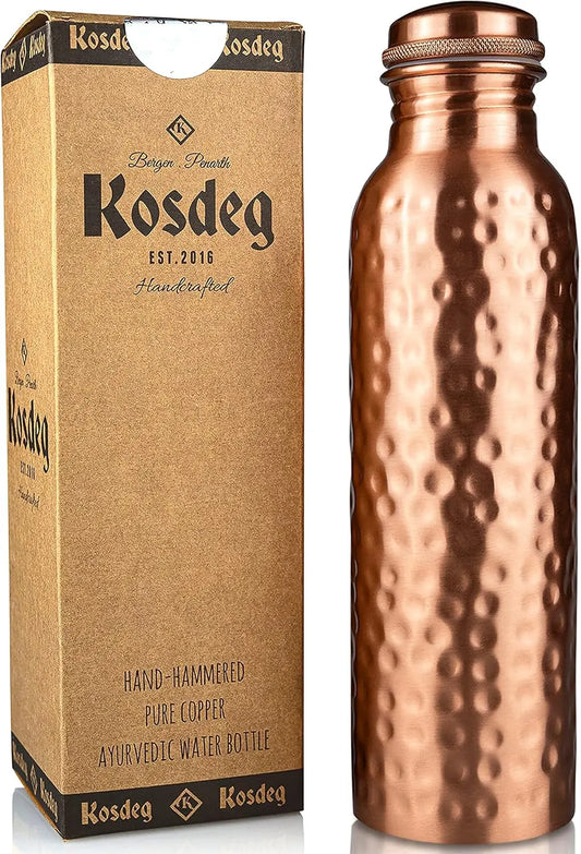 Hammered Copper Water Bottle Leak Proof And Reusable