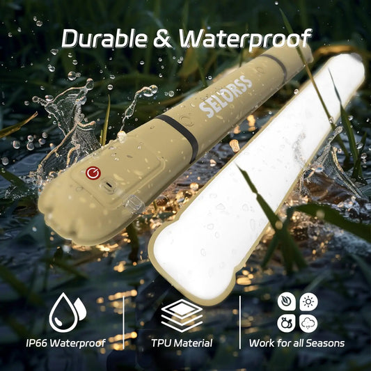 Selorss Rechargeable Camping Light Waterproof 2000mAh Tent Lamp Spotlight