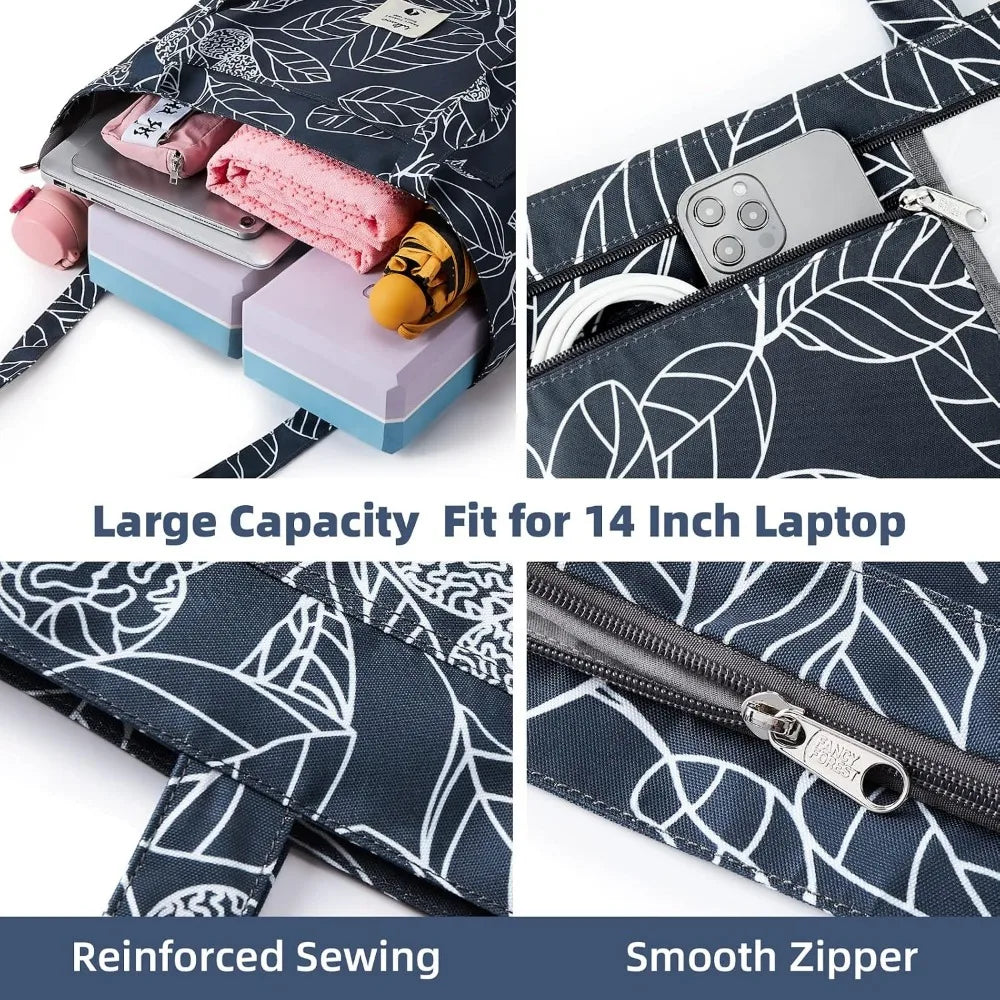 Canvas Yoga Bag With Mat Carrier For Women And Travel