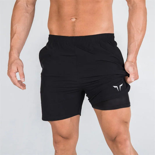 Clifford Lenox Double Deck Gentlemen Quick-Dry Breathable Performance Fitness Shorts
