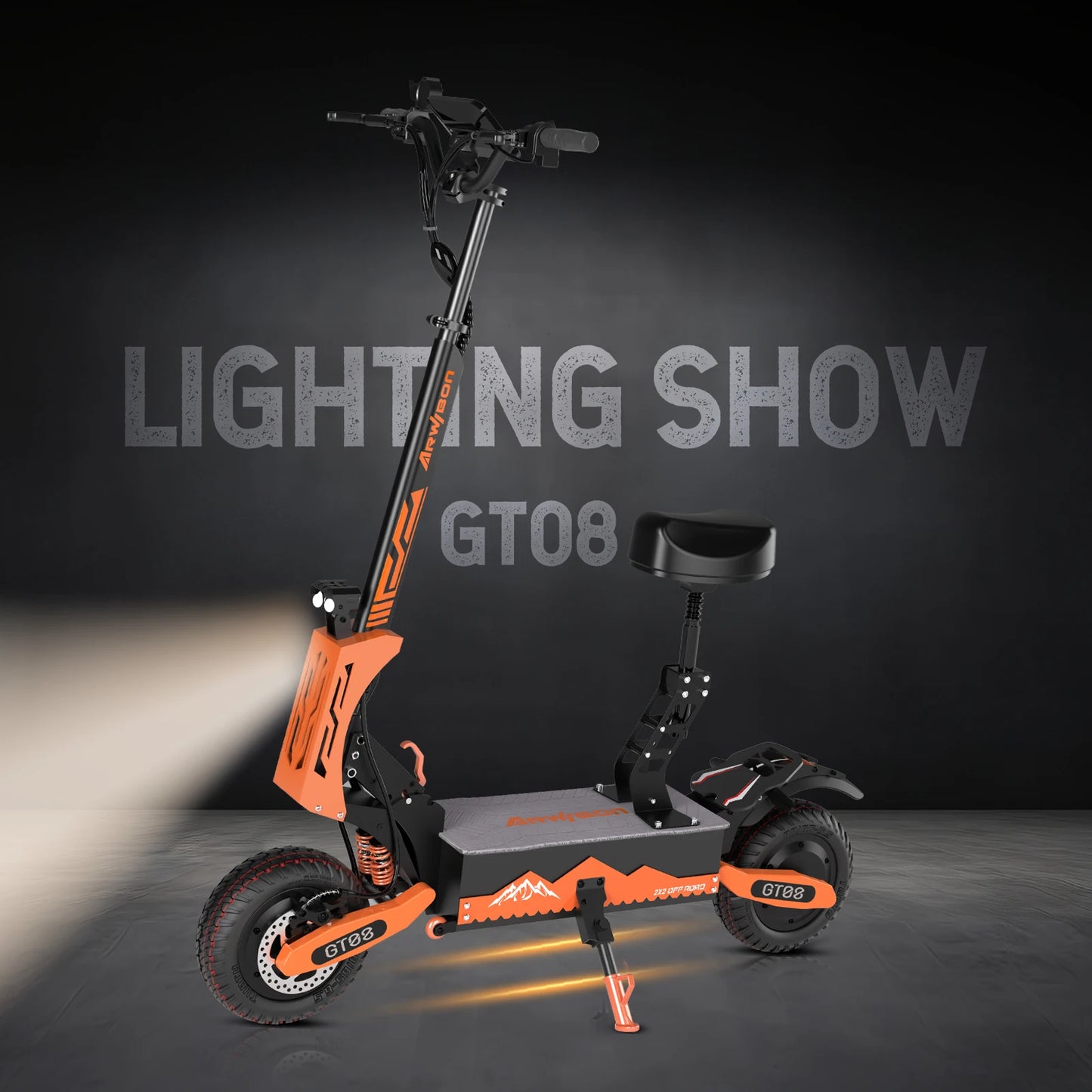 Arwibon 5600W Dual Motor ElectricallyPowered Scooter With AllTerrain Seat FoldingMechanism