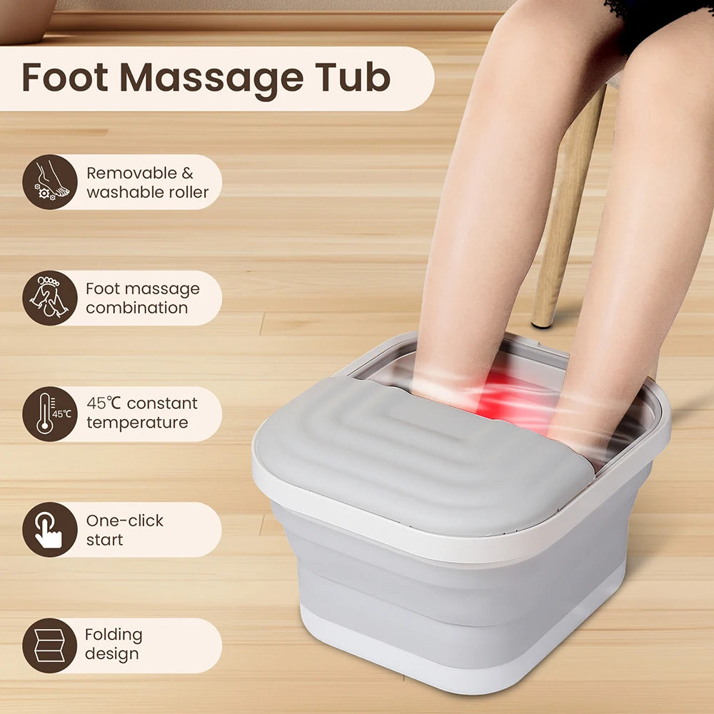 Portable Thermostatic Foot Massage Tub Foldable Foot Bath For Home Use