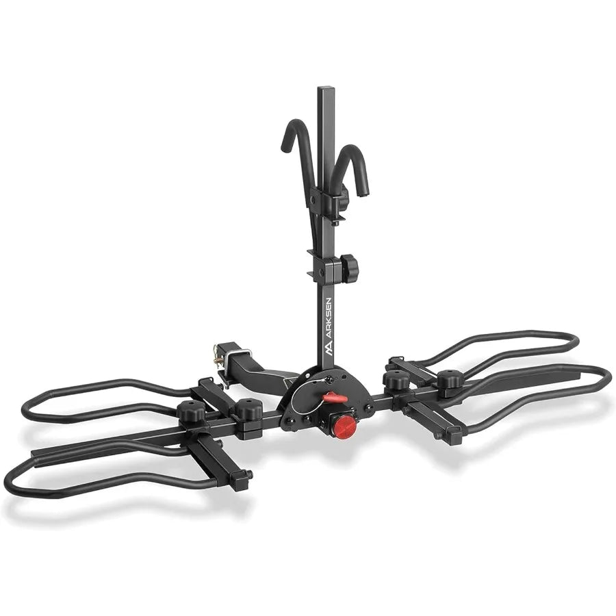 Hitch Mounted 2 Bike Rack Smart Tilting Platform Style 150 Lbs Capacity