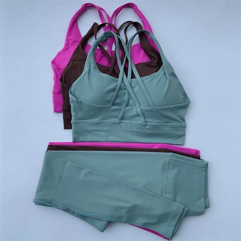 Women's 2-Piece Yoga Set With Bra And High-Waist Leggings