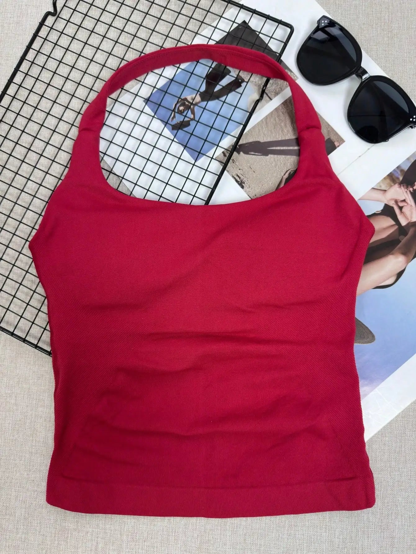 Seamless Camisole Sports Tank With Built In Removable Padding Yoga