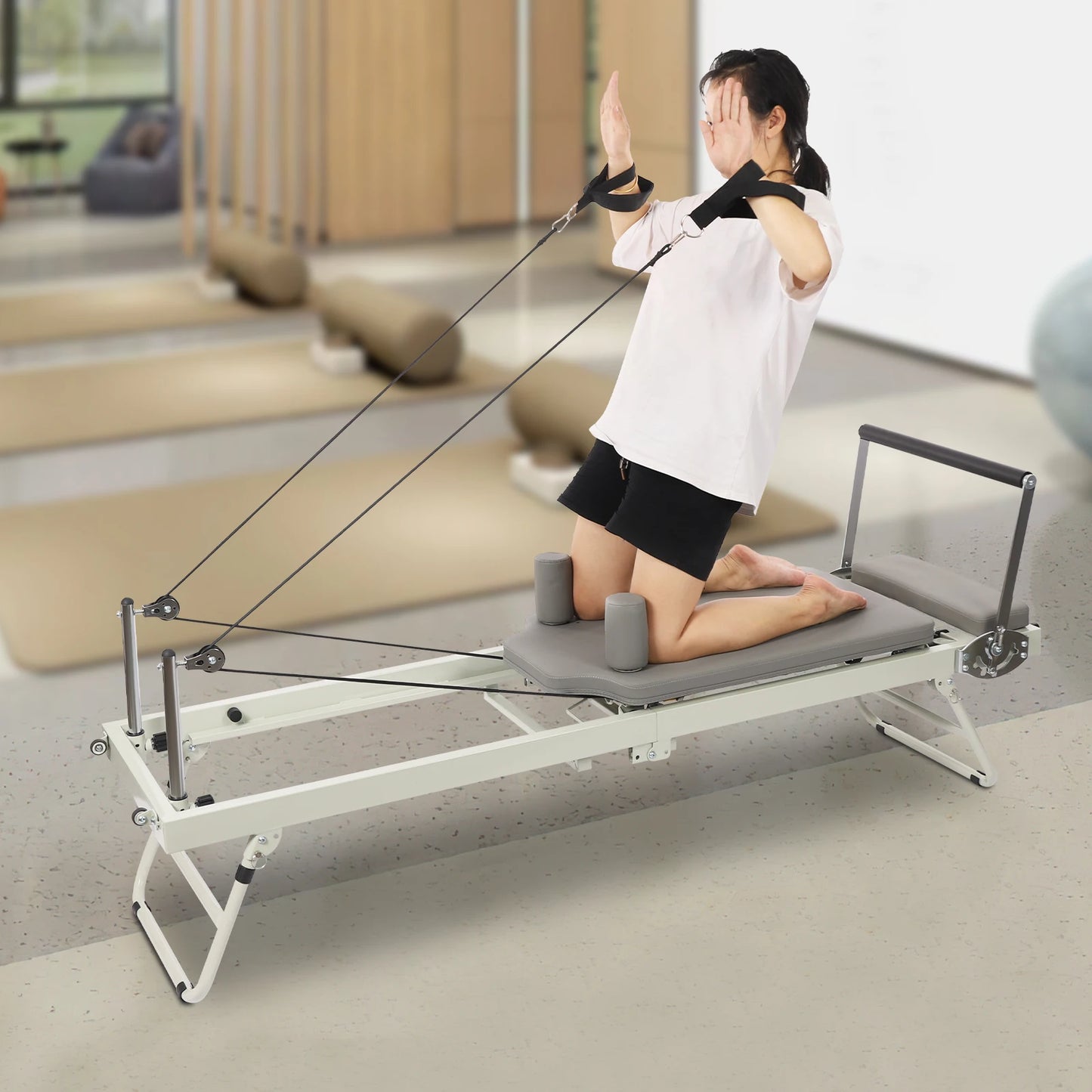 Foldable Pilates Reformer Machine For Multifunctional Yoga Fitness