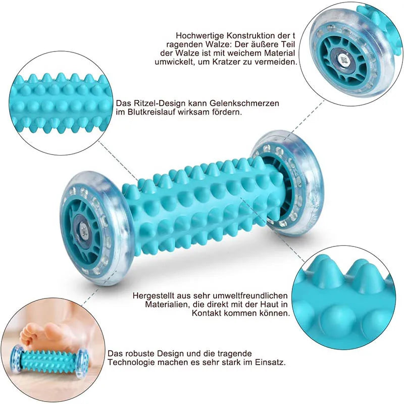 Manual Foot Massager Roller Ball for Plantar Fasciitis and Full Body Relaxation