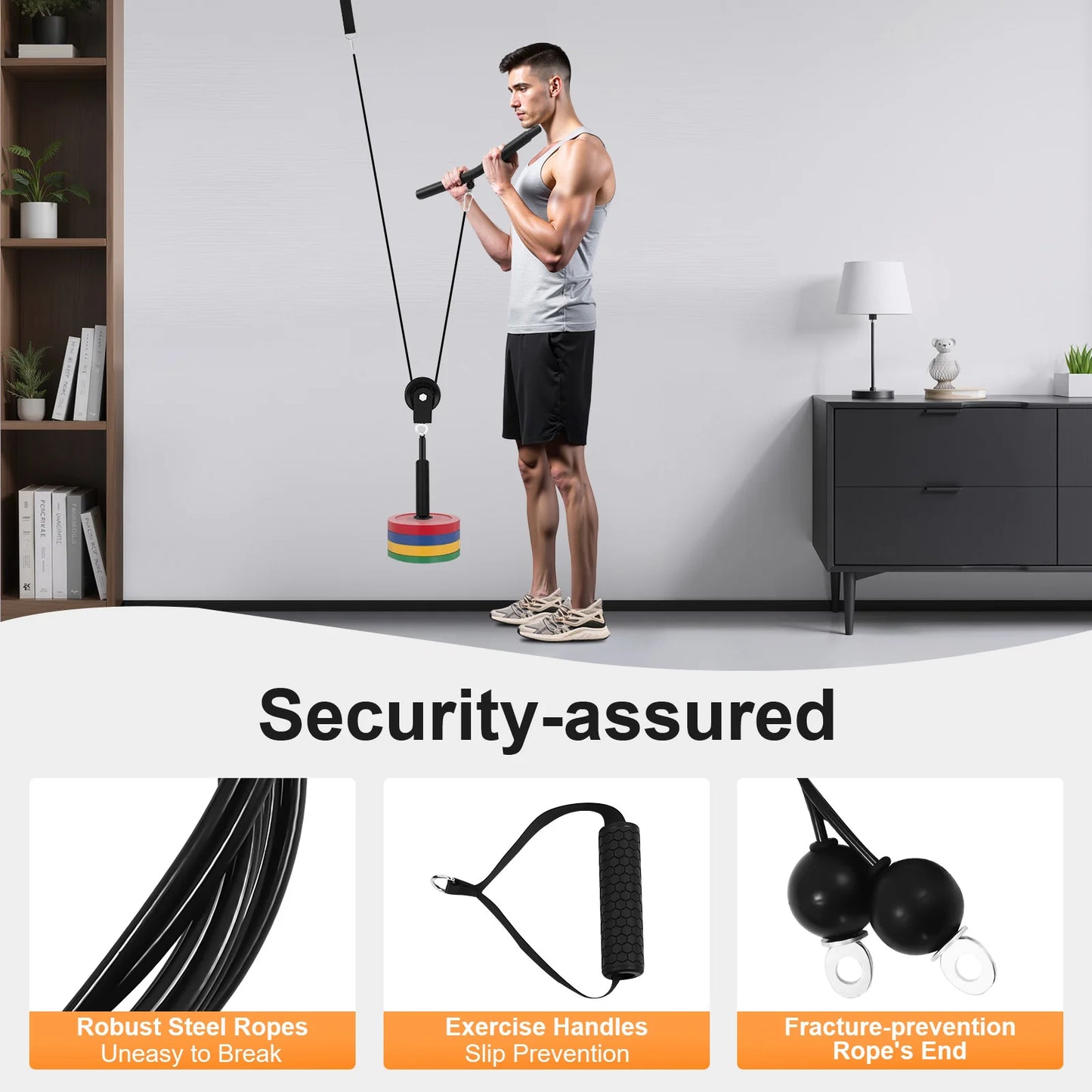 Cable Pull Fitness System For Full-Body Training And Pulley Workouts