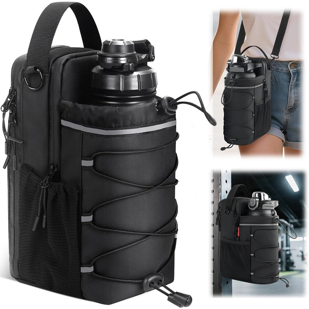 Shunmaii Magnetic Gym Bag With Integrated Sling Bottle Holder CrossbodyConfigPro