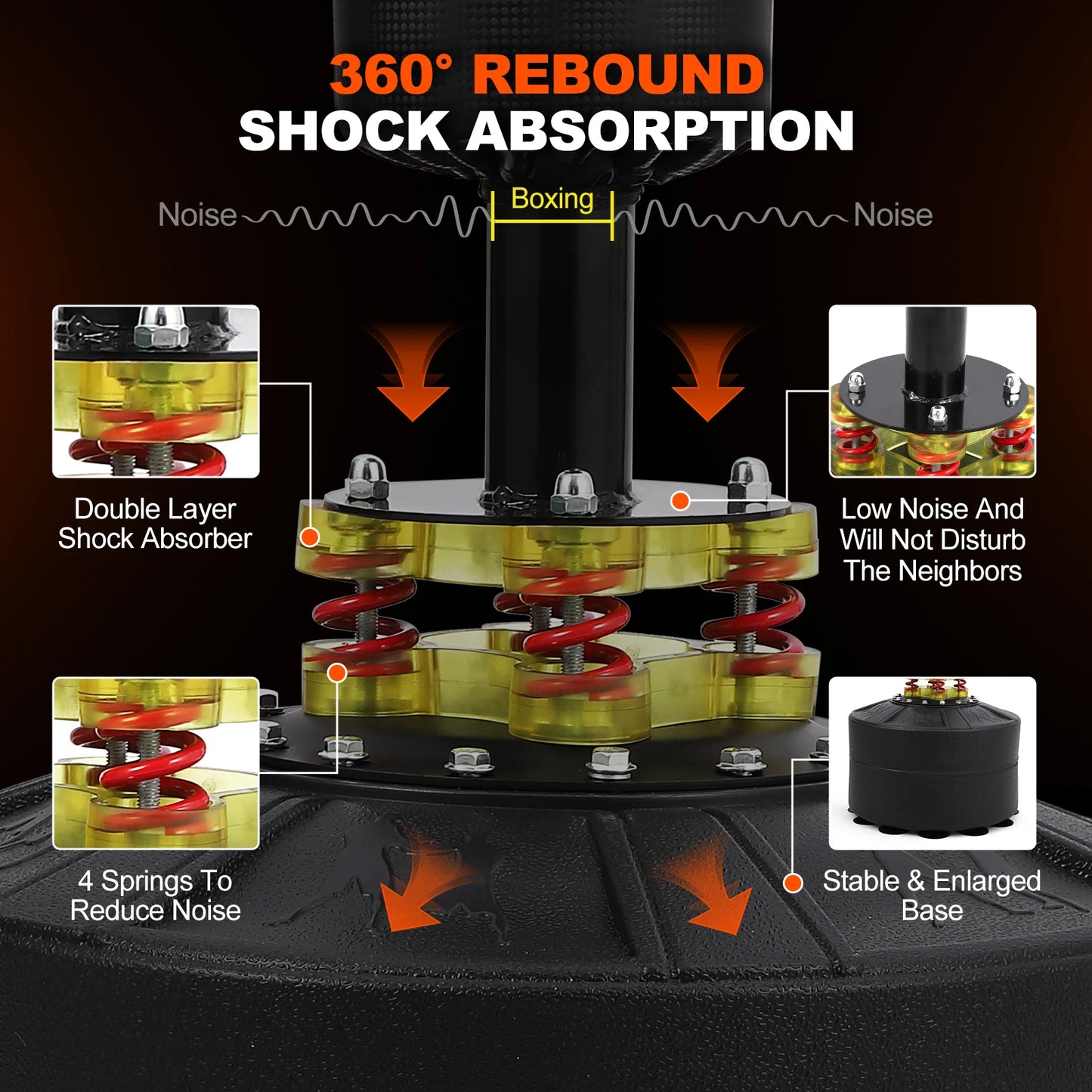 5 in 1 Free Standing Punching Bag with Adjustable Height for Adults and Kids