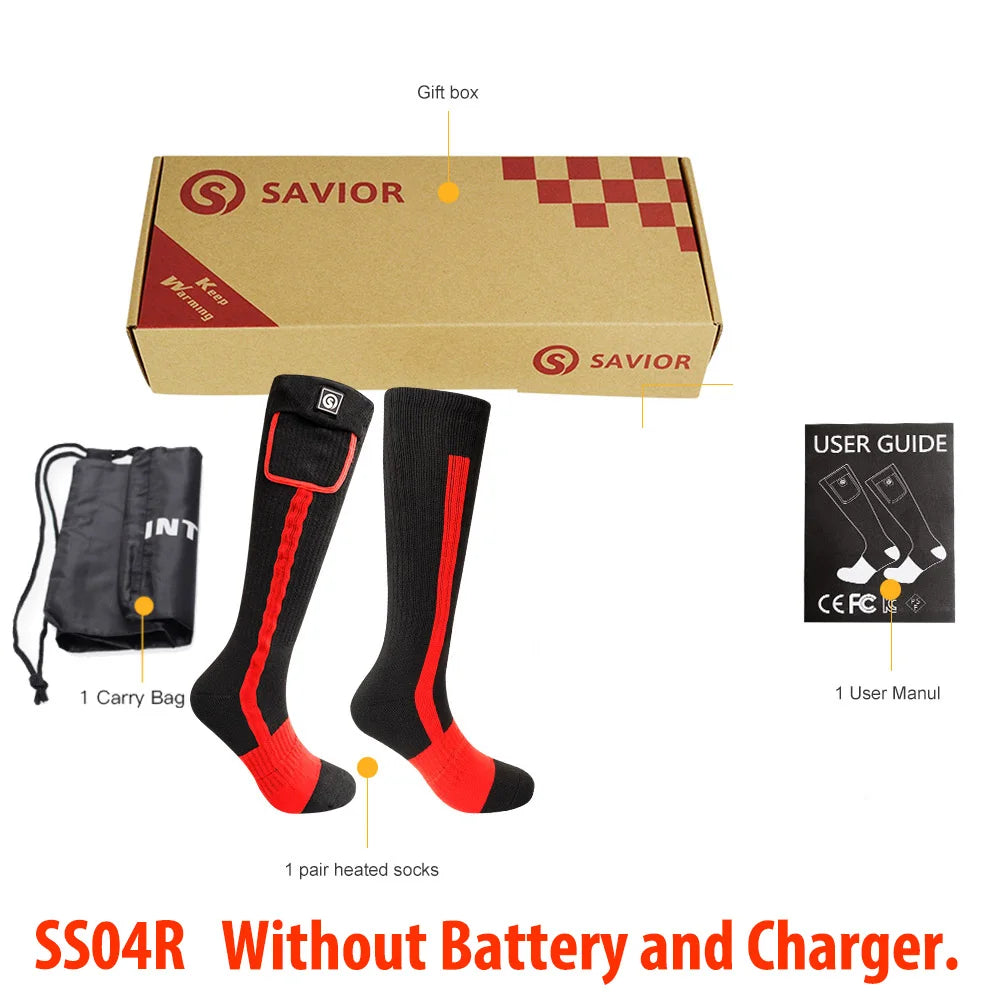 Snow Deer Heated Socks Rechargeable Battery Thermal Warmer Ski Socks Men Women