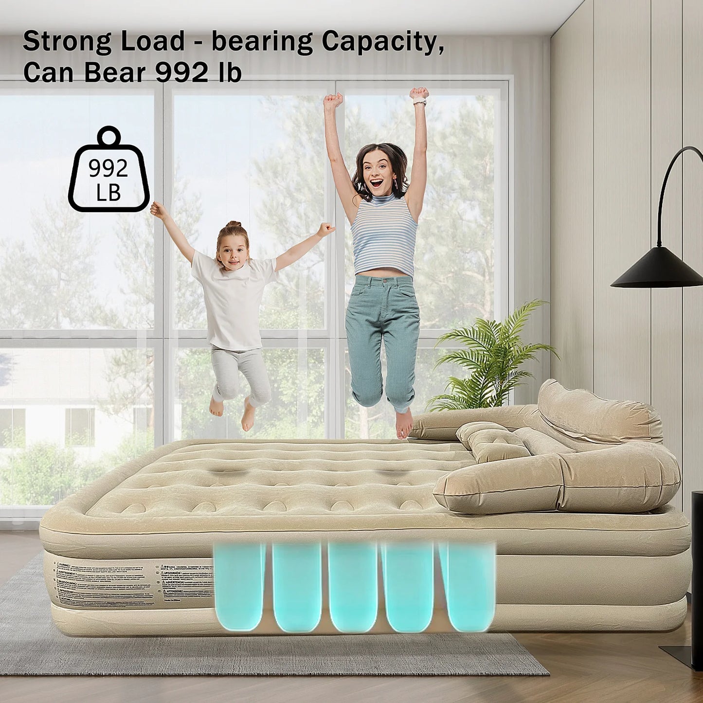 Automatic Inflatable Mattress With Pillow For Home Camping Outdoor Car Travel