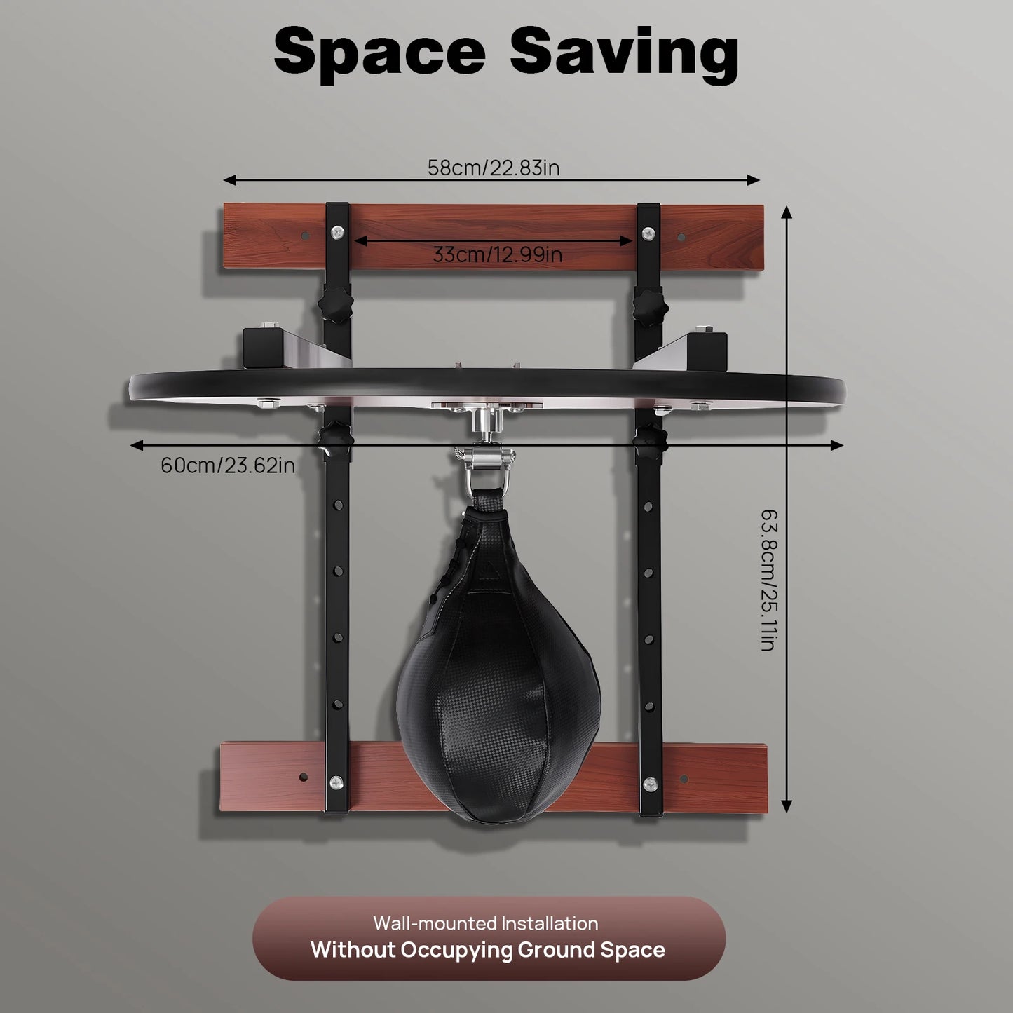 Heavy Duty Adjustable Speed Bag Platform Kit For Wall Mounting