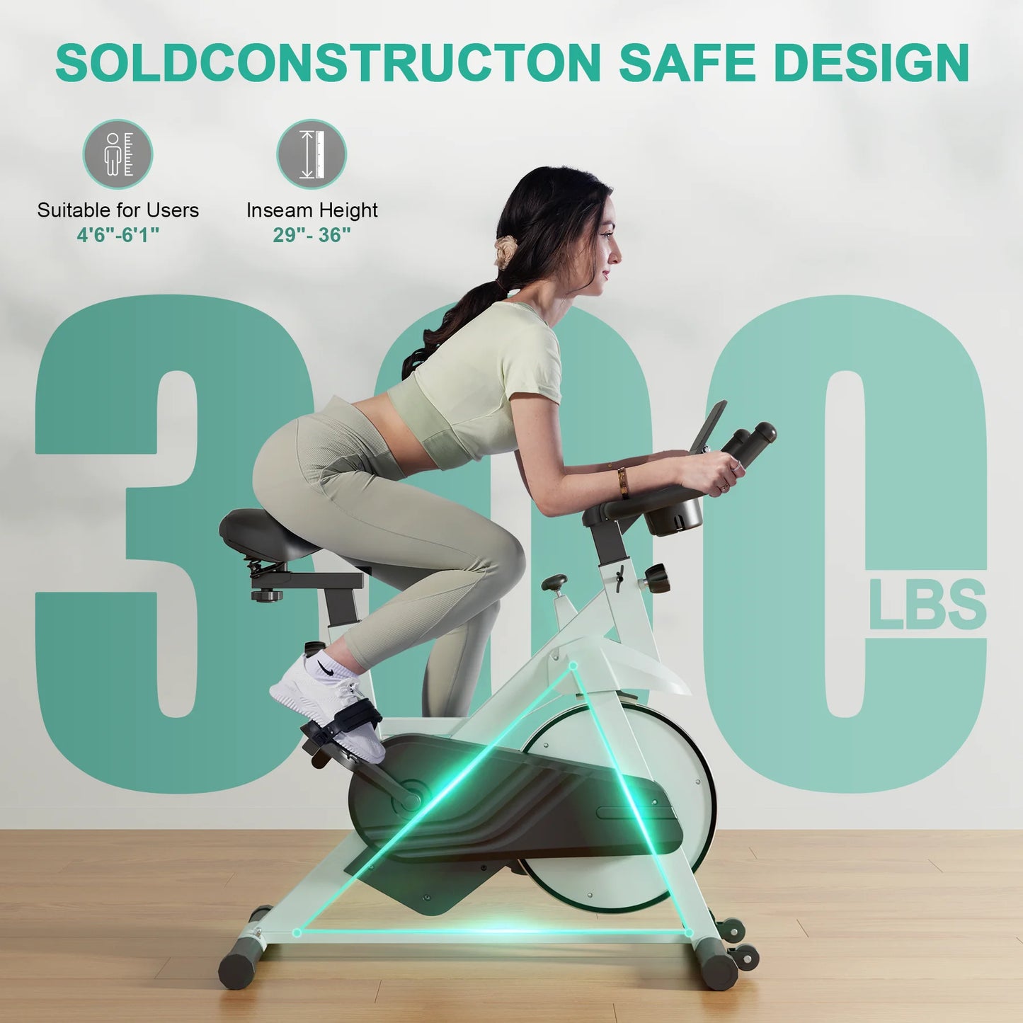 Superun Exercise Bike 32 Level Magnetic Resistance For Home Gym Low Noise