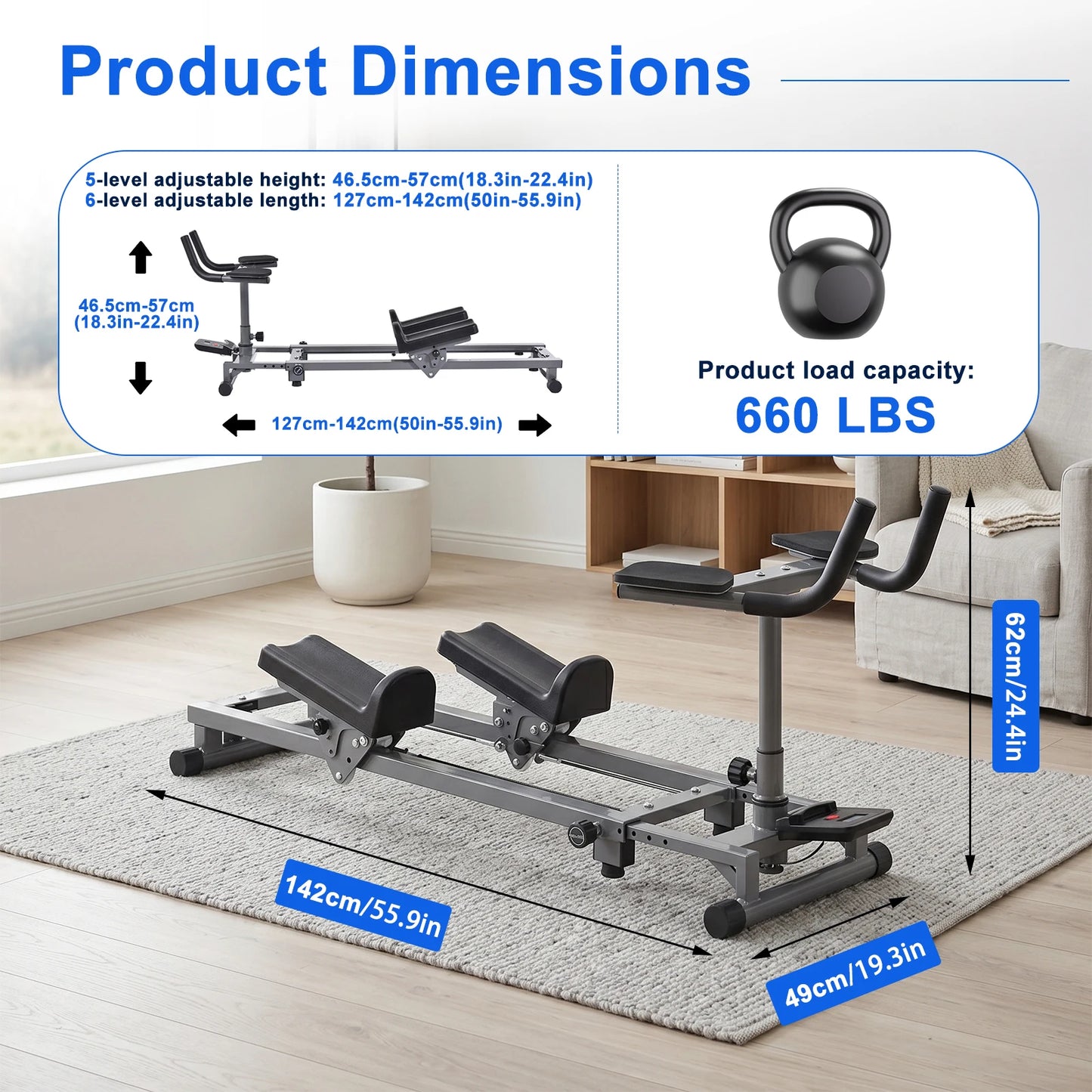 Crawling Machine Adjustable Back Stretcher For Home Gym Cardio Training