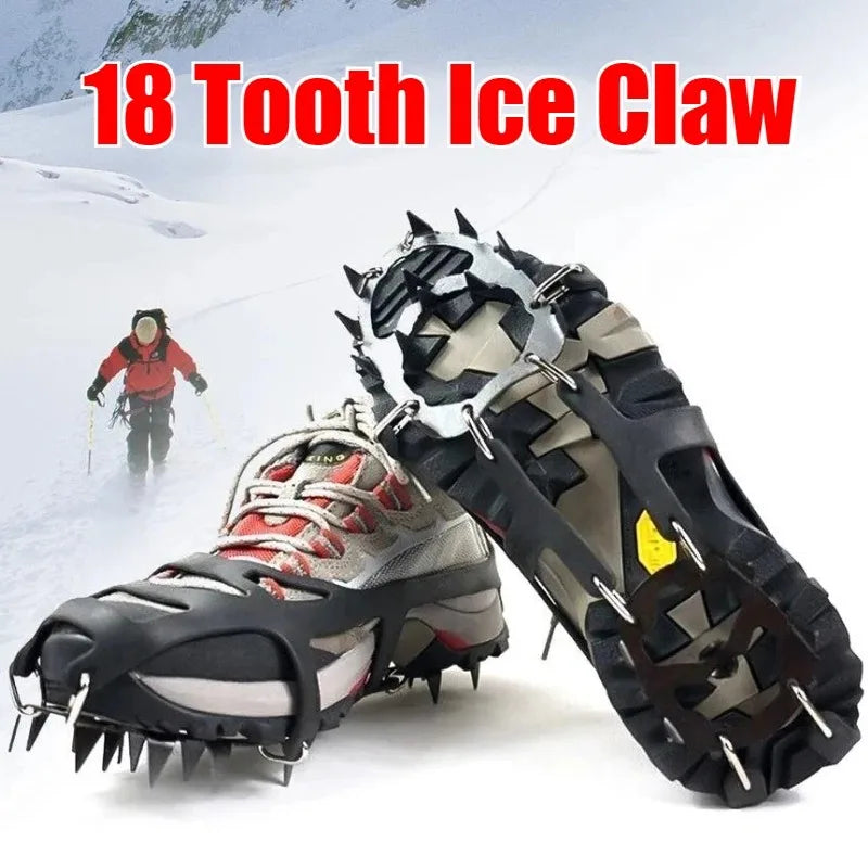 18 Teeth Ice Gripper Spike For Shoes Winter Anti Slip Crampons
