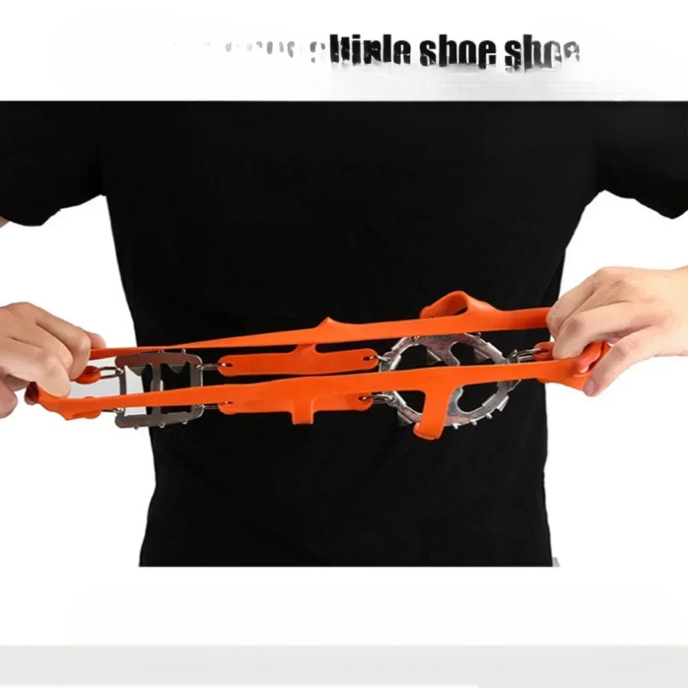 18 Teeth Steel Ice Gripper Spikes For Shoes Anti Slip Snow Crampons Cleats