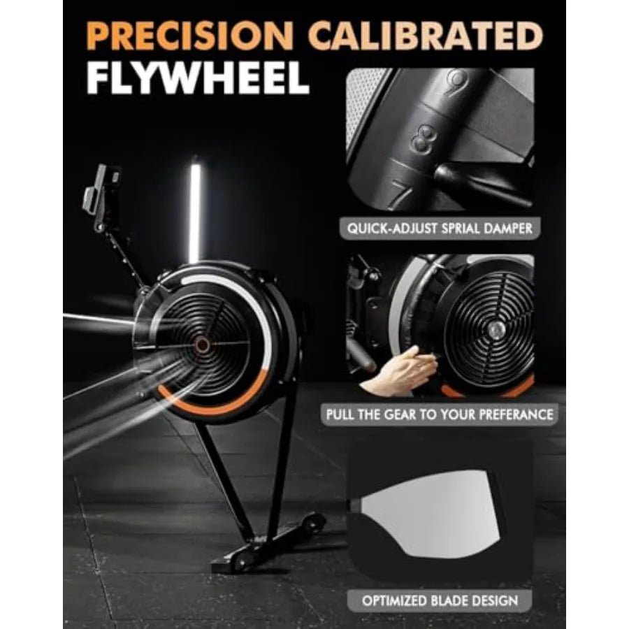 XMSJ Air Rowing Machine For Home Use With 10-Level Adjustable Resistance And Performance Monitor