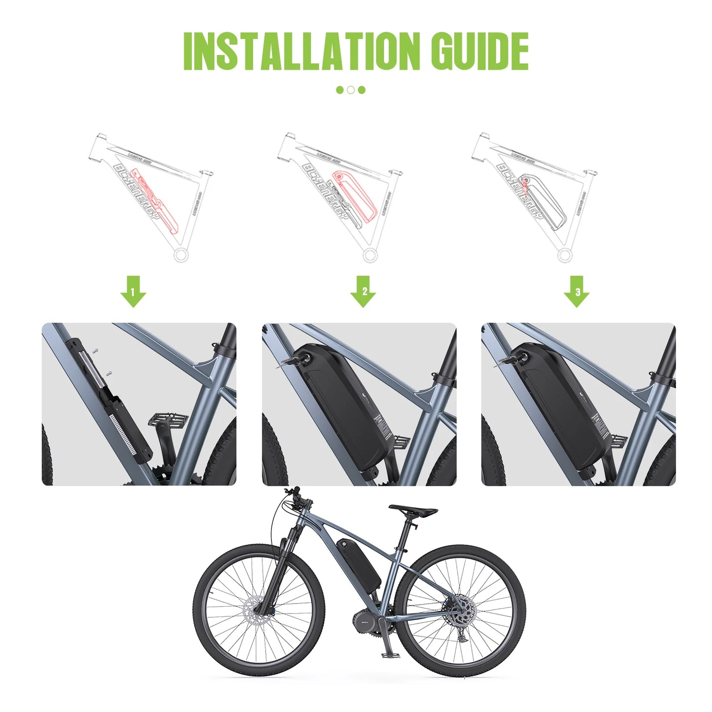 Original Ebike Battery 52V 48V 36V Hailong 18650 21700 Pack For Bafang Tongsheng