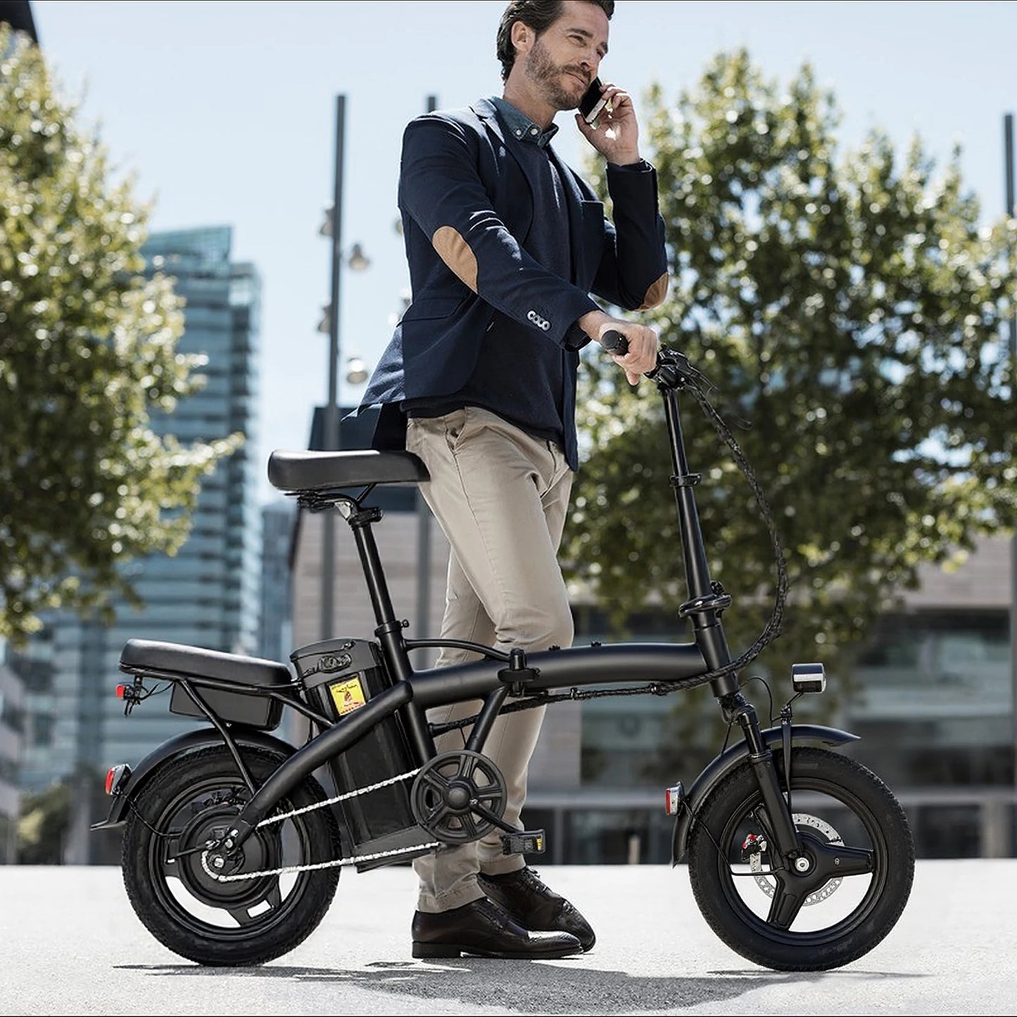 LELEKUAIFolded Folding Electric Bike 500W 24MPH