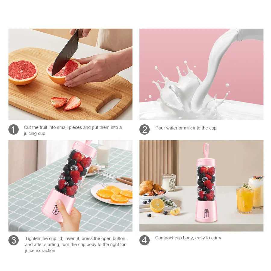 Portable Personal Smoothie Maker USB Rechargeable