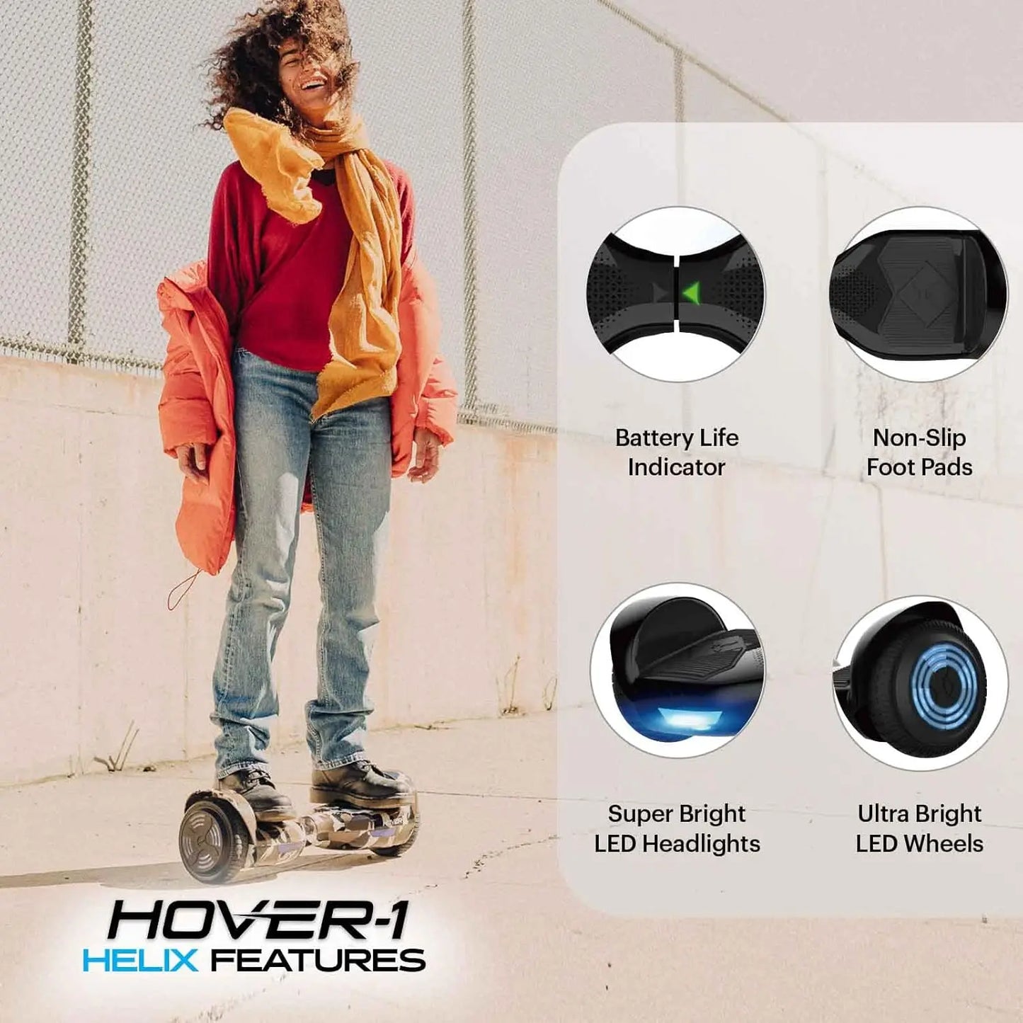 Hover 1 Helix CAMO Hoverboard UL Certified 30kmh 60km Range