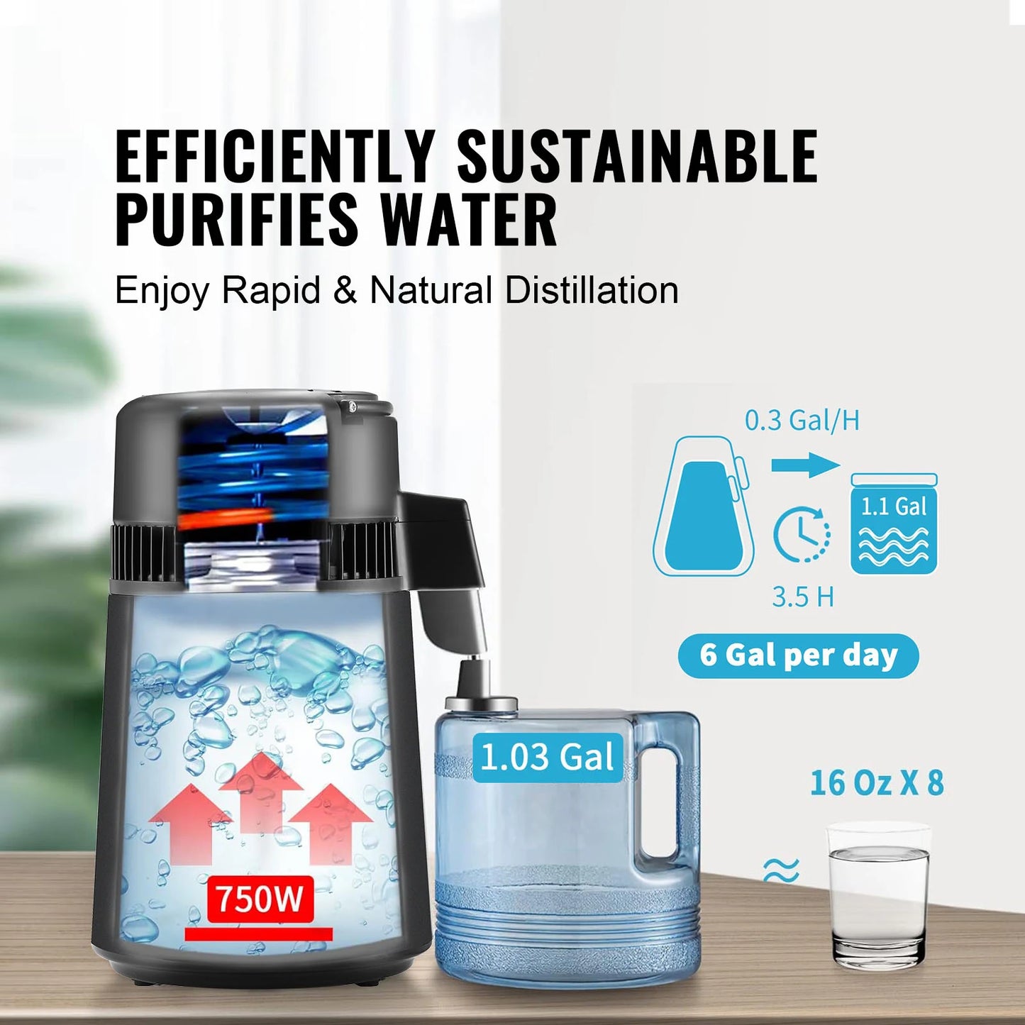 SucceBuy Water Distiller Countertop Purifier