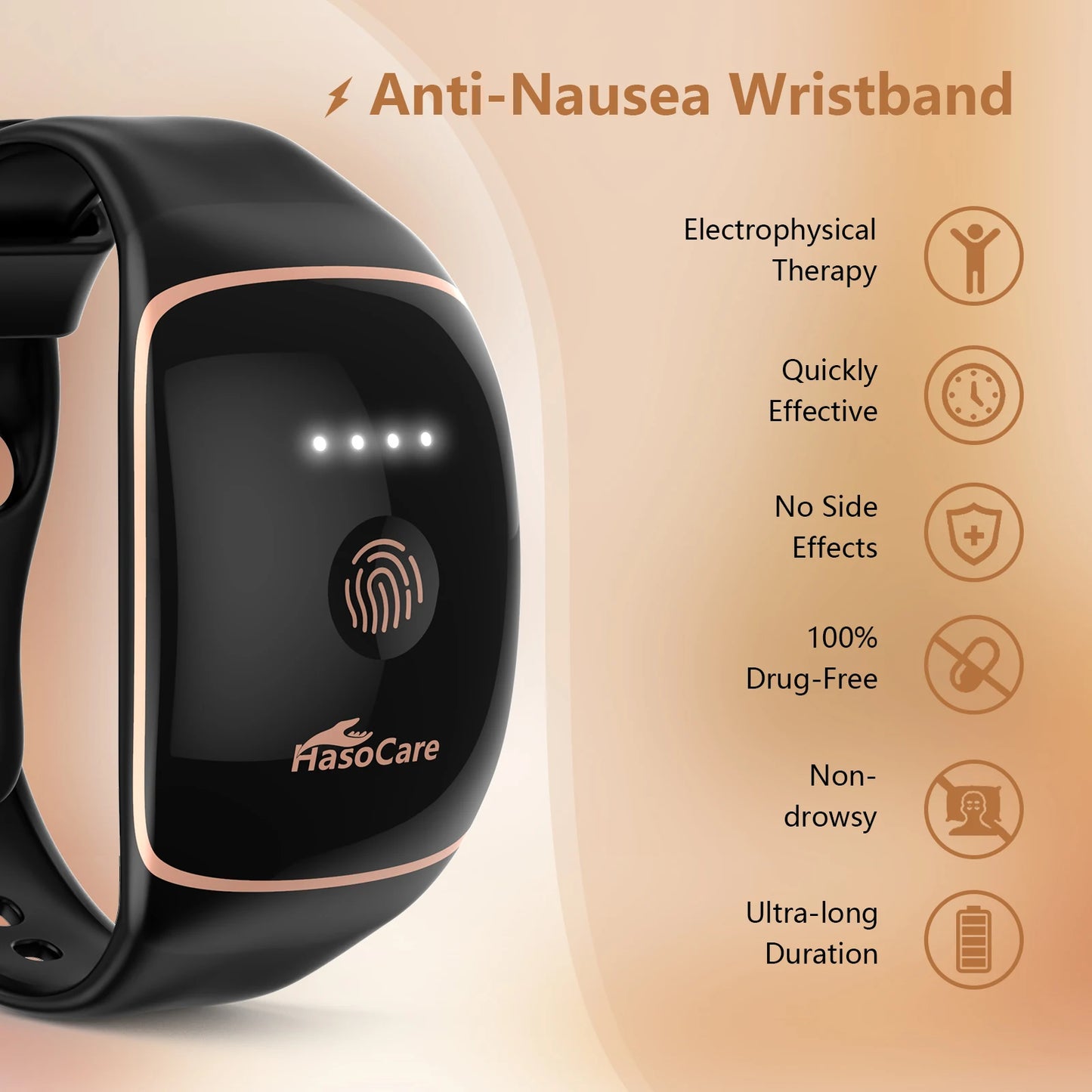 Hasocare Anti Nausea Wristband For Travel Sickness Relief Car Plane Sea Motion Wristbands