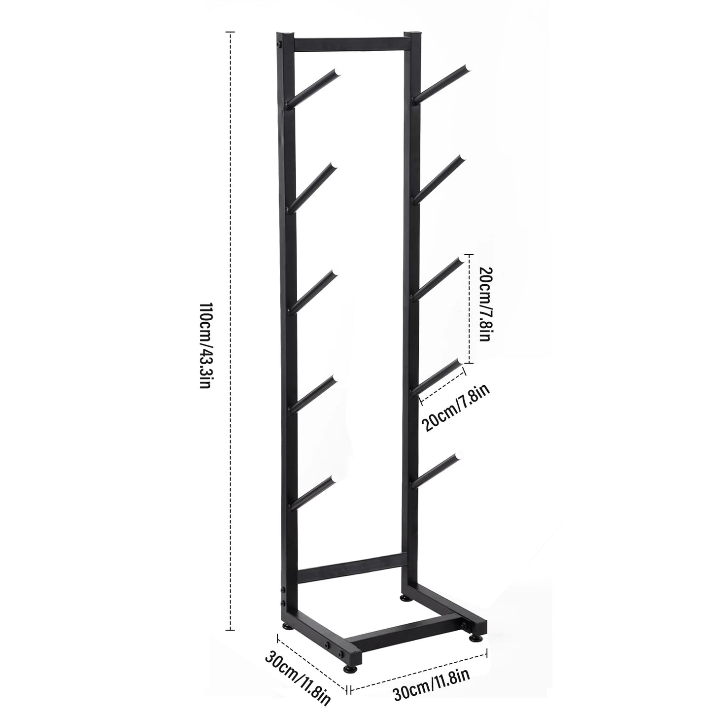 5 Tier Metal Skateboard Rack Freestanding Organizer For Home Gym
