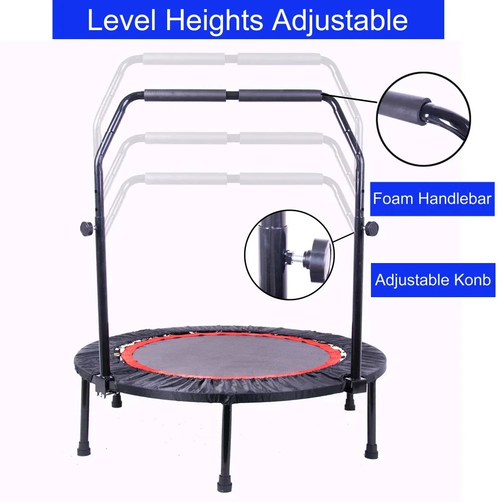 40 Inch Mini Exercise Trampoline Indoor Rebounder With Safety Pad 300 Lbs