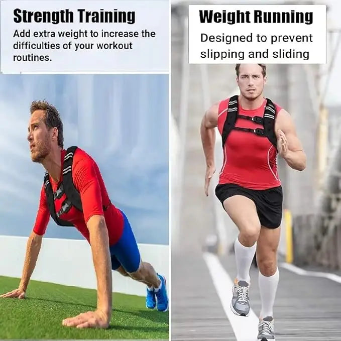 Weighted Vest For Training And Cardio 12-30 Lbs Included
