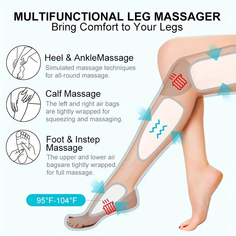 Sejoy Leg Wrap Massager UltraHeatedAir Calf Circulation Enhancement Therapy PainRelief