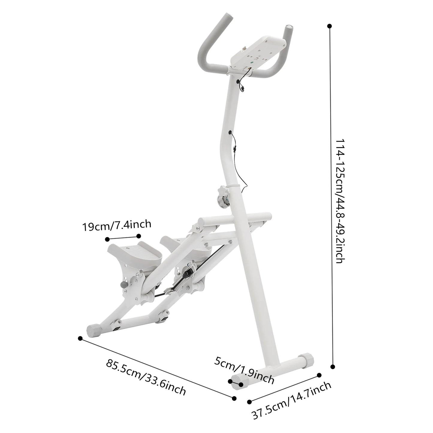 High-concerned Foldable Stair Stepper With Three-Stage Heavy-Duty Resistance And Angles