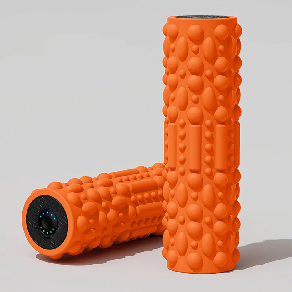 Electric Vibrating Foam Roller Massage Column 5 Modes Rechargeable Muscle Roller