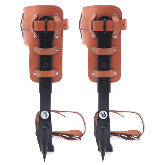 Tree Climbing Spike Set With Steel Clamps Adjustable Gaffs