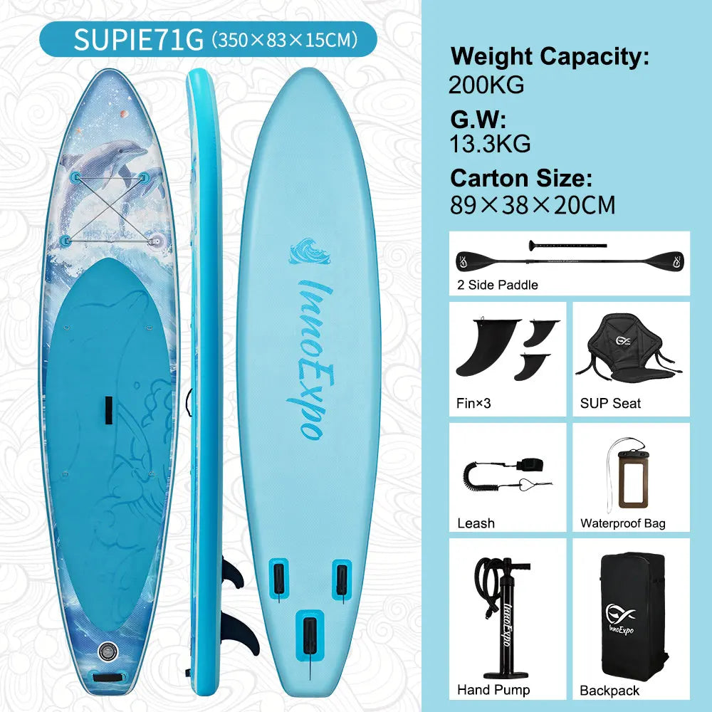 InnoExpo Inflatable Stand Up Paddle Board With Premium Paddleboard Accessories
