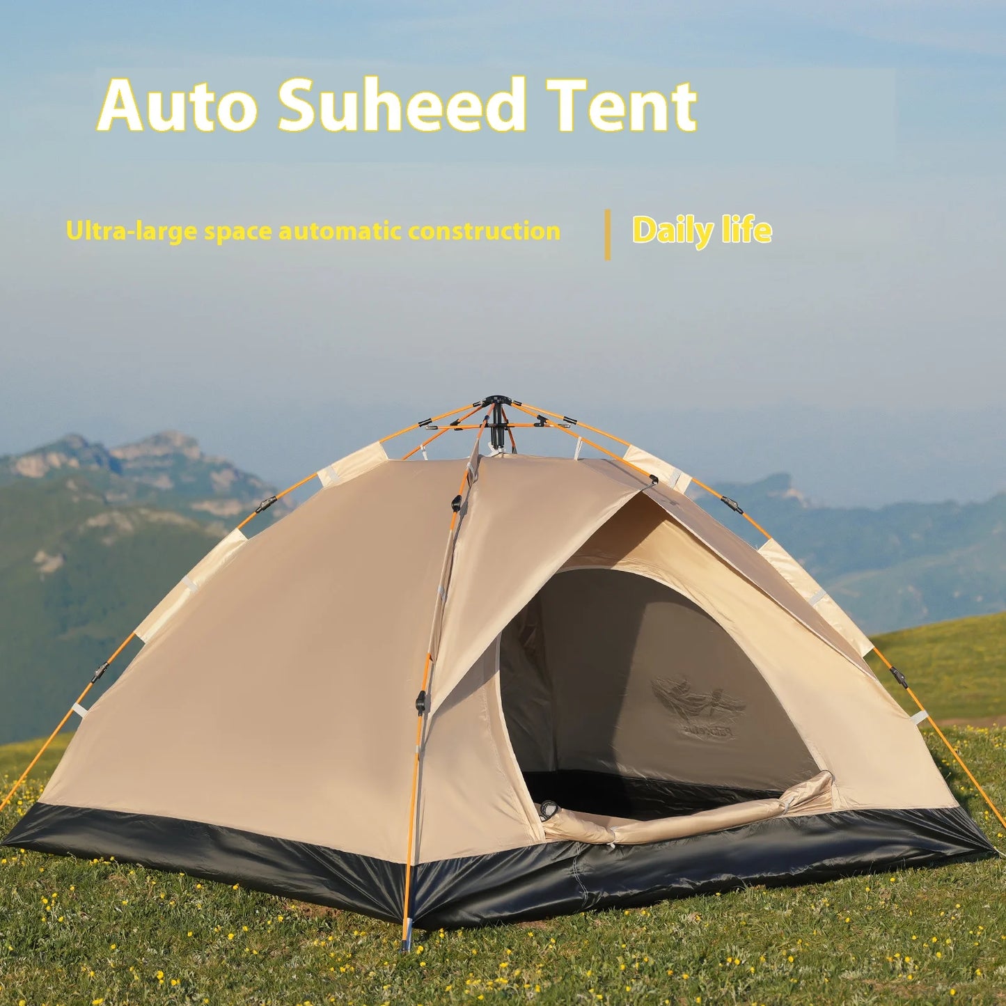 2 To 4 Person Windproof Camping Tent Easy Setup Lightweight Outdoor Family Tent