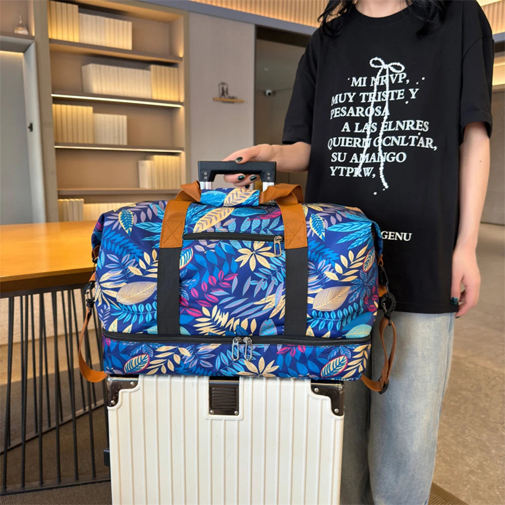 MOJOYCED Women Large Capacity Weekender Duffel Bag Weatherproof Waterproof Nylon