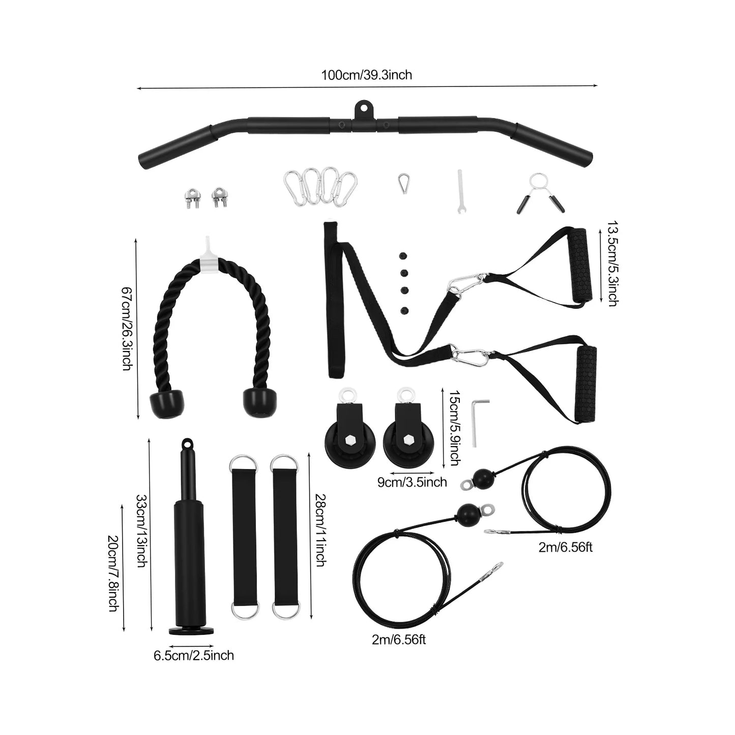 Cable Pull Fitness System For Full-Body Training And Pulley Workouts