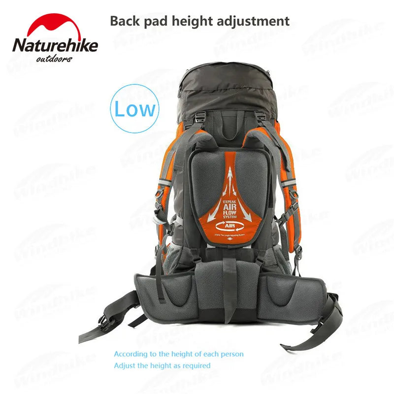 Naturehike Expandable Hiking Backpack With Rain Cover And Weatherproof Construction