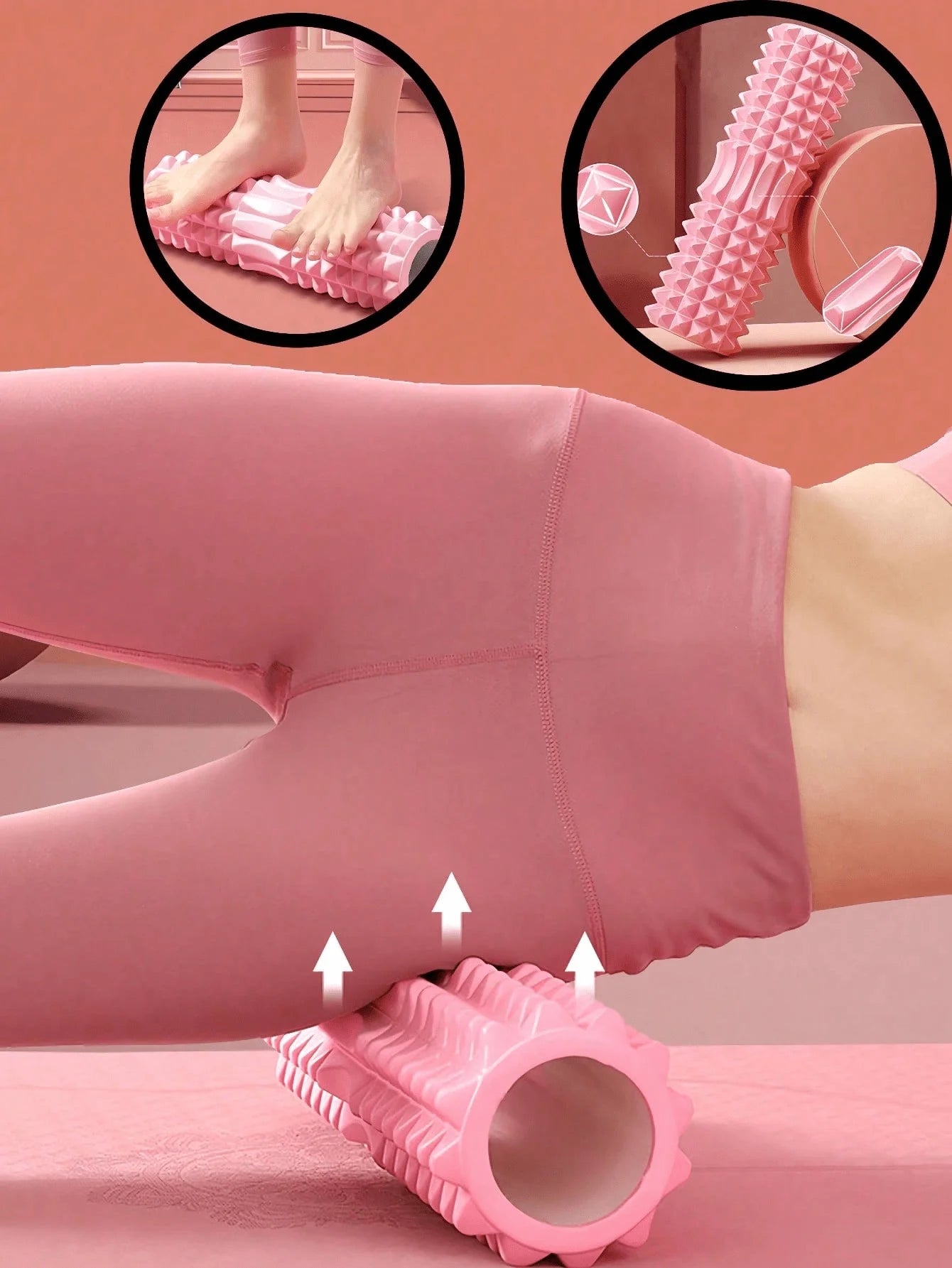 Foam Yoga Massage Roller Textured Deep Tissue For Muscle Recovery