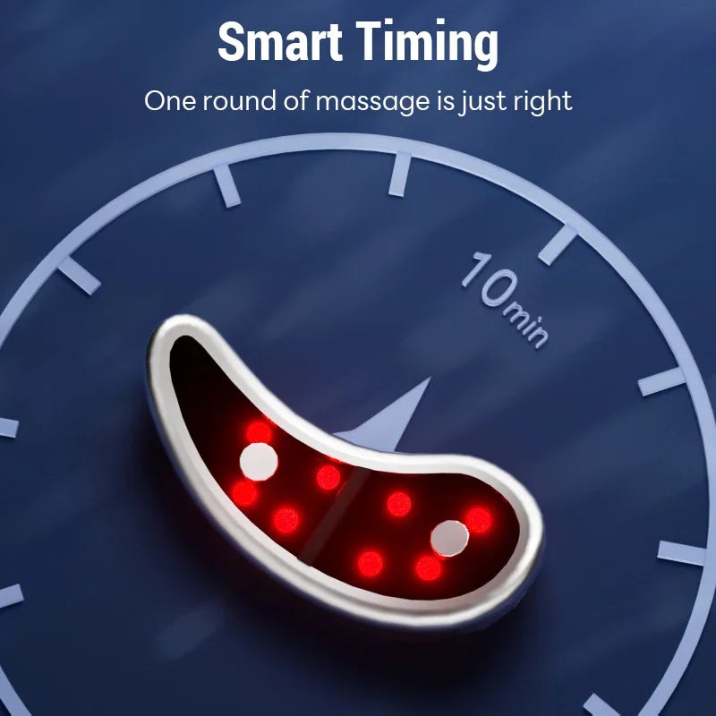 EMS Pulse Micro Current Eye Massager With Red LED Light For Under Eye Wrinkles