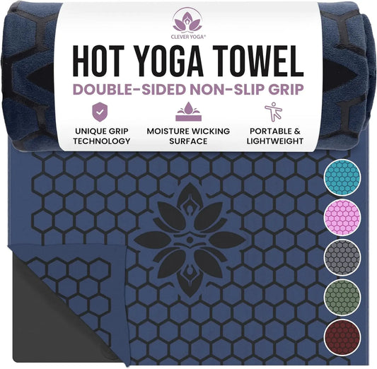 Non-Slip Yoga Mat Towel With Honeycomb Grip Sweat Absorbent