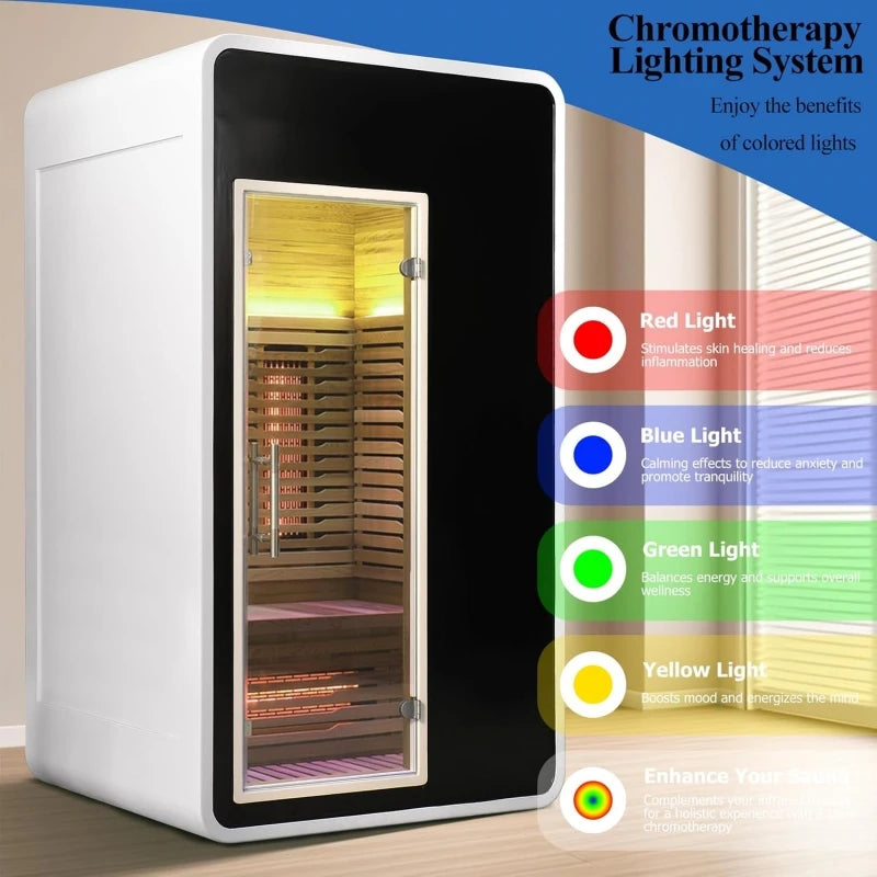 Infrared Wooden Sauna With WiFi Control And Six Heating Elements