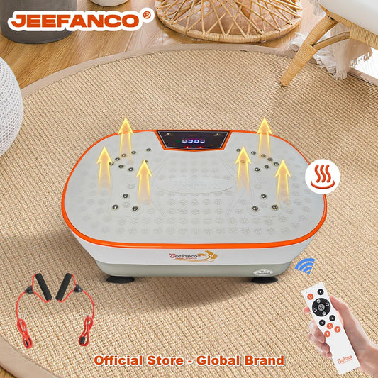 Jeefanco Vertical Vibration Plate With Silicone Surface And Magnetic Heating For Home Fitness